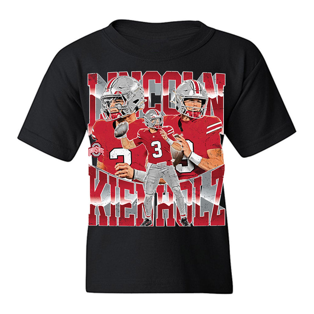 Ohio State - NCAA Football : Lincoln Kienholz - Caricature Youth T-Shirt-0