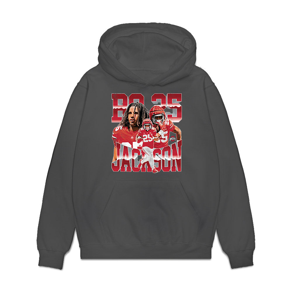 Ohio State - NCAA Football : Bo Jackson - Collage Premium Hooded Sweatshirt-0