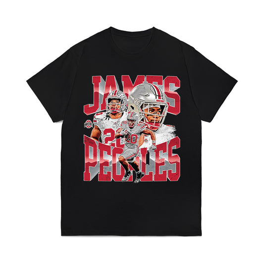 Ohio State - NCAA Football : James Peoples - Caricature Comfort Colors T-Shirt-0