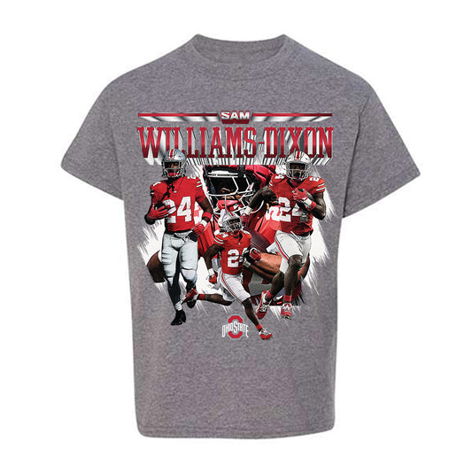 Ohio State - NCAA Football : Sam Dixon - Caricature Youth T-Shirt-0