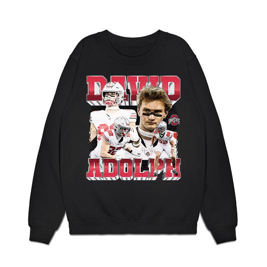 Ohio State - NCAA Football : David Adolph - Caricature Premium Crewneck Sweatshirt-0