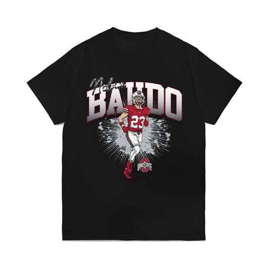 Ohio State - NCAA Football : Nolan Baudo - Caricature Comfort Colors T-Shirt-0