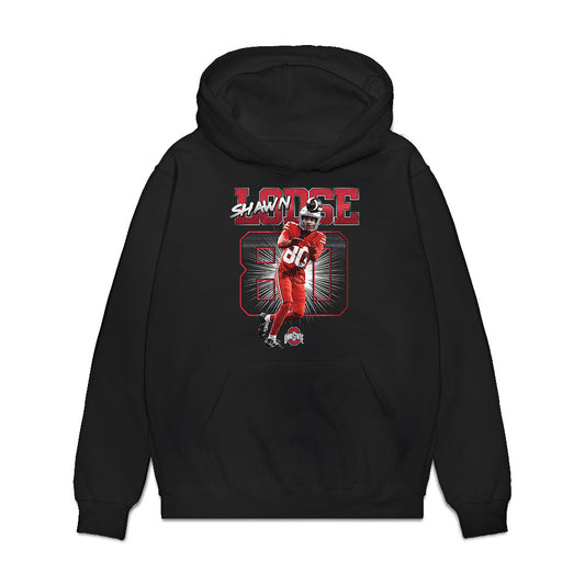 Ohio State - NCAA Football : Shawn Lodge - Collage Premium Hooded Sweatshirt-0