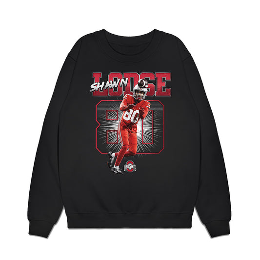 Ohio State - NCAA Football : Shawn Lodge - Collage Premium Crewneck Sweatshirt-0