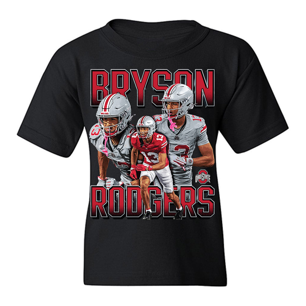 Ohio State - NCAA Football : Bryson Rodgers - Collage Youth T-Shirt-0