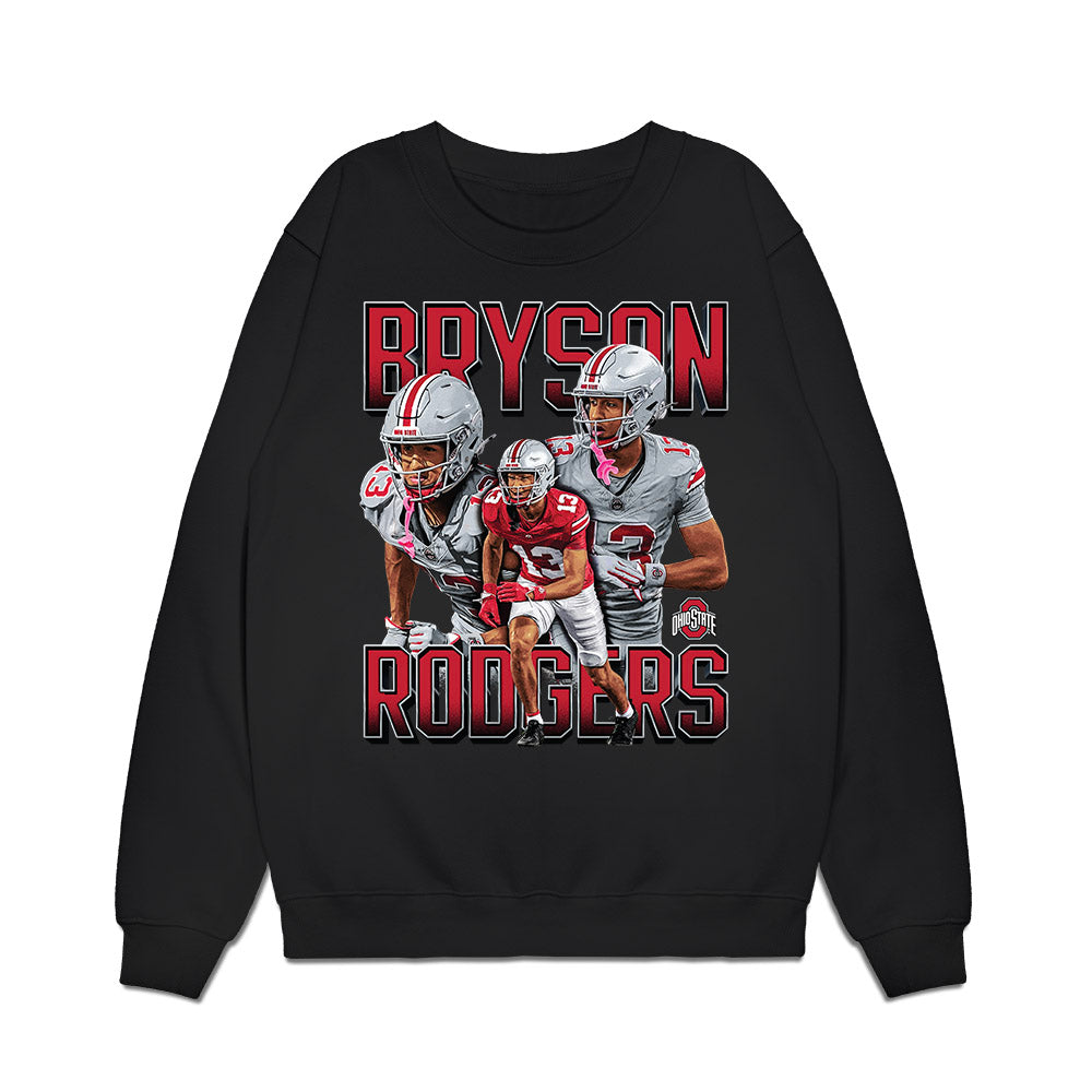 Ohio State - NCAA Football : Bryson Rodgers - Collage Premium Crewneck Sweatshirt-0