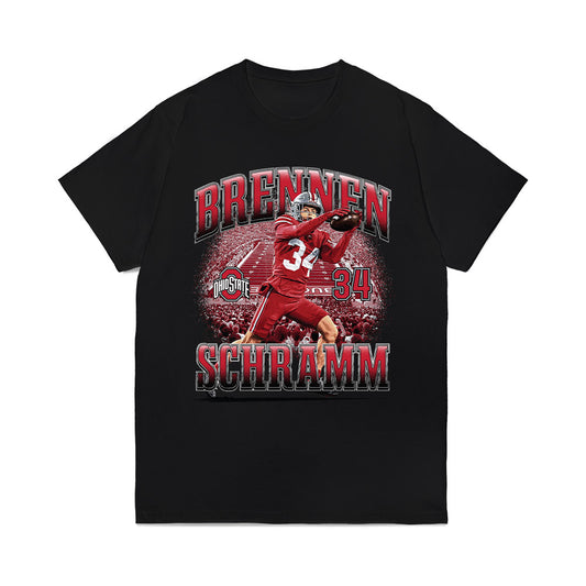 Ohio State - NCAA Football : Brennen Schramm - Caricature Comfort Colors T-Shirt-0
