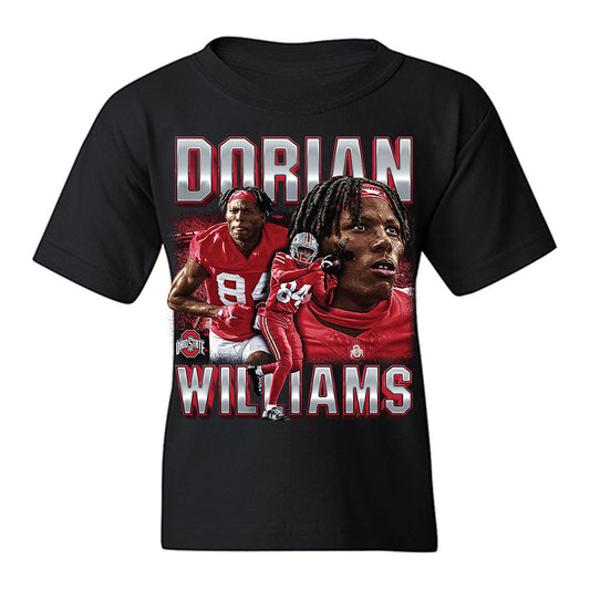 Ohio State - NCAA Football : Dorian Williams - Caricature Youth T-Shirt-0