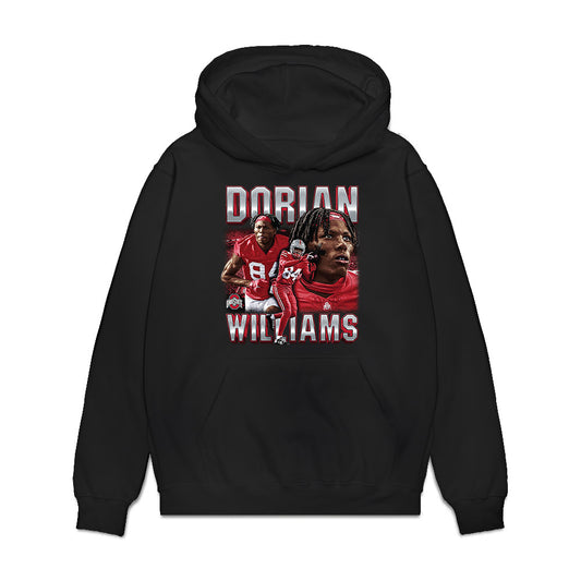 Ohio State - NCAA Football : Dorian Williams - Caricature Premium Hooded Sweatshirt-0