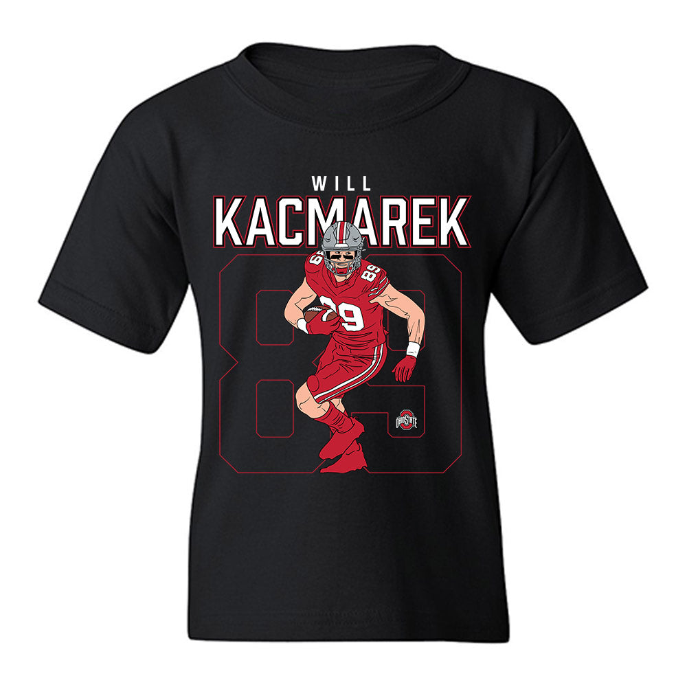 Ohio State - NCAA Football : Will Kacmarek - Caricature Youth T-Shirt-0