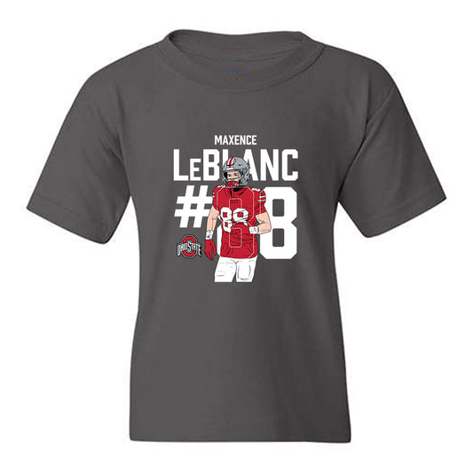 Ohio State - NCAA Football : Max LeBlanc - Caricature Youth T-Shirt-0