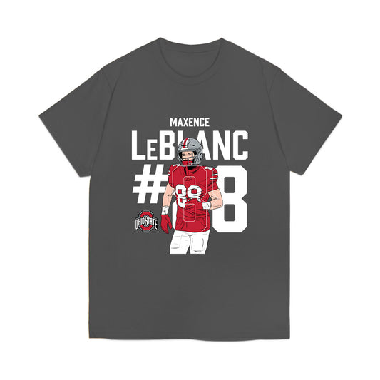 Ohio State - NCAA Football : Max LeBlanc - Caricature Comfort Colors T-Shirt-0