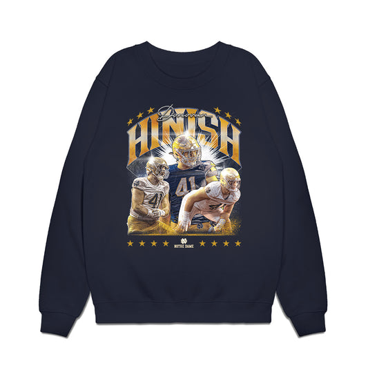 Notre Dame - NCAA Football : Donovan Hinish - Collage Premium Crewneck Sweatshirt-0