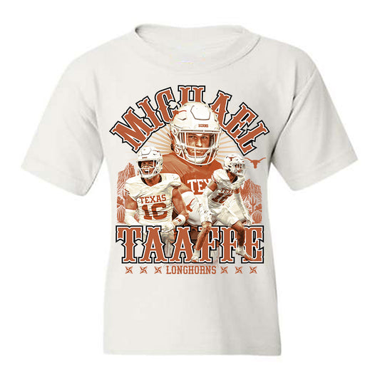 Texas - NCAA Football : Michael Taaffe - Collage Youth T-Shirt-0
