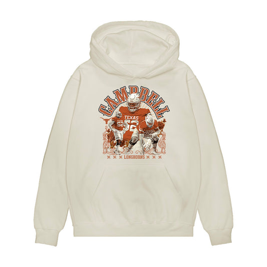 Texas - NCAA Football : Dj Campbell - Collage Premium Hooded Sweatshirt-0