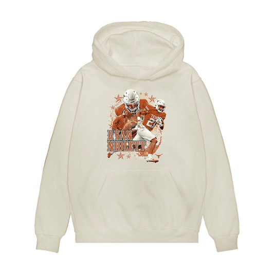 Texas - NCAA Football : Ryan Niblett - Collage Premium Hooded Sweatshirt-0