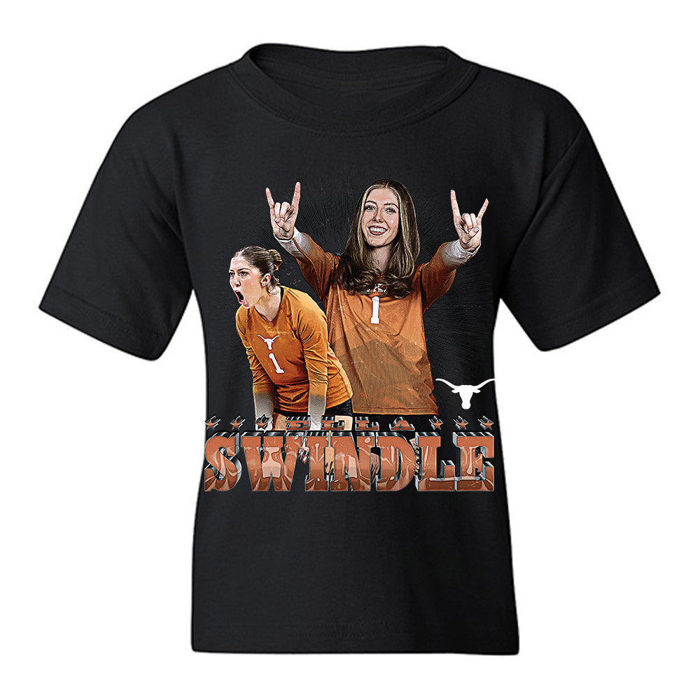 Texas - NCAA Women's Volleyball : Ella Swindle - Caricature Youth T-Shirt-0