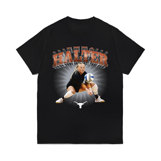 Texas - NCAA Women's Volleyball : Emma Halter - Caricature Comfort Colors T-Shirt-0