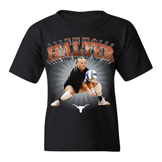 Texas - NCAA Women's Volleyball : Emma Halter - Caricature Youth T-Shirt-0