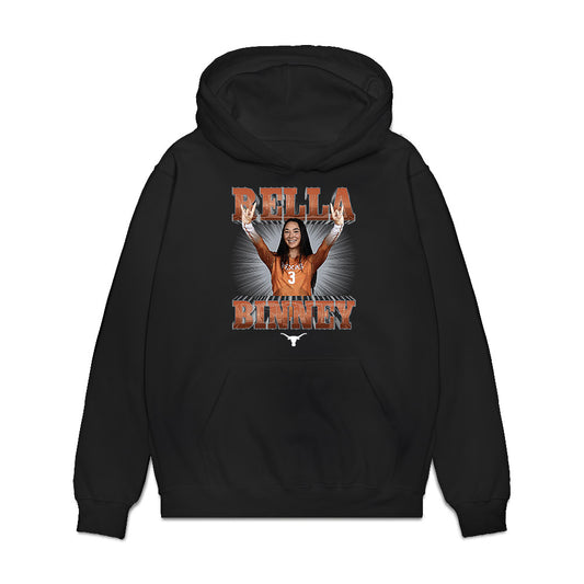 Texas - NCAA Women's Volleyball : Rella Binney - Caricature Premium Hooded Sweatshirt-0
