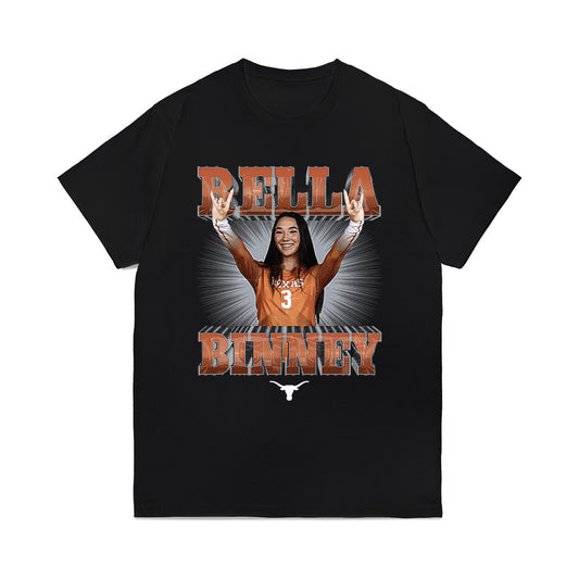 Texas - NCAA Women's Volleyball : Rella Binney - Caricature Comfort Colors T-Shirt-0