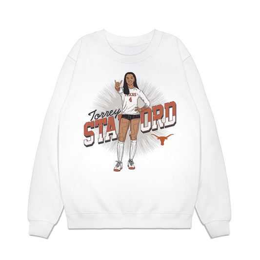 Texas - NCAA Women's Volleyball : Torrey Stafford - Caricature Premium Crewneck Sweatshirt-0