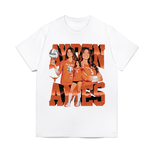 Texas - NCAA Women's Volleyball : Ayden Ames - Caricature Comfort Colors T-Shirt-0