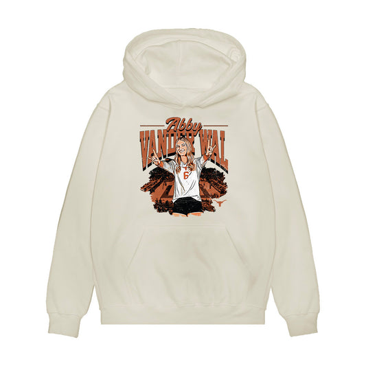 Texas - NCAA Women's Volleyball : Abby Vander Wal - Caricature Premium Hooded Sweatshirt-0