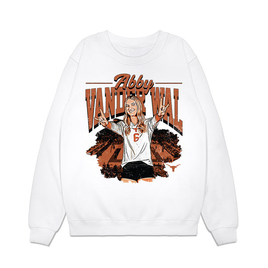 Texas - NCAA Women's Volleyball : Abby Vander Wal - Caricature Premium Crewneck Sweatshirt-0