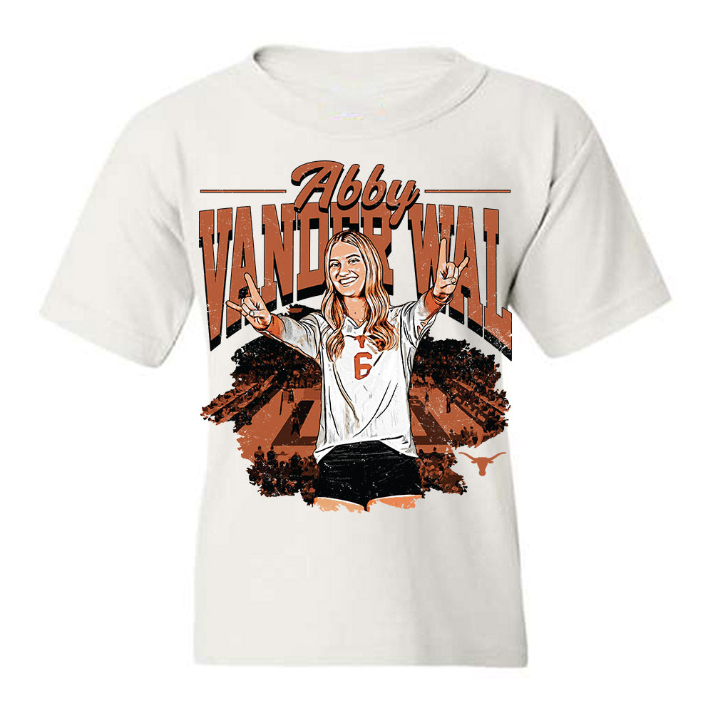 Texas - NCAA Women's Volleyball : Abby Vander Wal - Caricature Youth T-Shirt-0