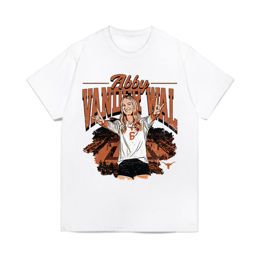Texas - NCAA Women's Volleyball : Abby Vander Wal - Caricature Comfort Colors T-Shirt-0