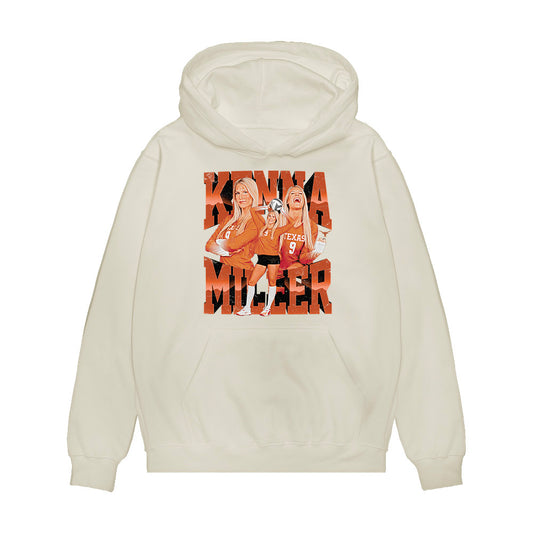 Texas - NCAA Women's Volleyball : Kenna Miller - Caricature Premium Hooded Sweatshirt-0