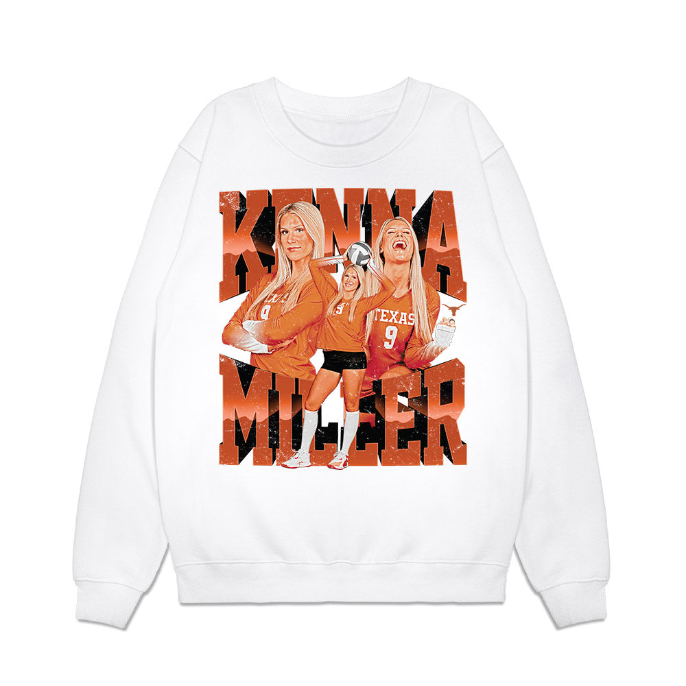 Texas - NCAA Women's Volleyball : Kenna Miller - Caricature Premium Crewneck Sweatshirt-0