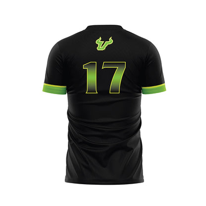USF - NCAA Men's Soccer : Louis Hervouin - Black Soccer Jersey-1