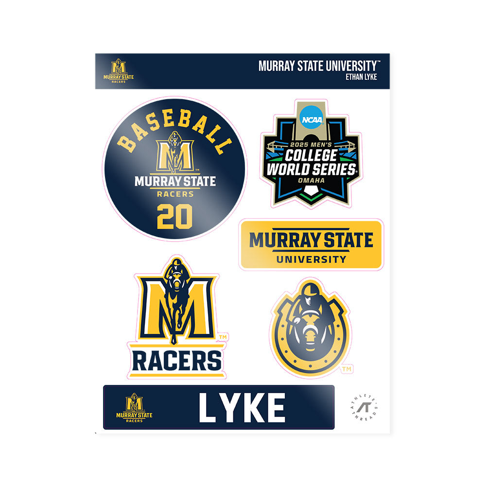 Murray State - NCAA Baseball : Ethan Lyke - World Series Sticker Sheet-0