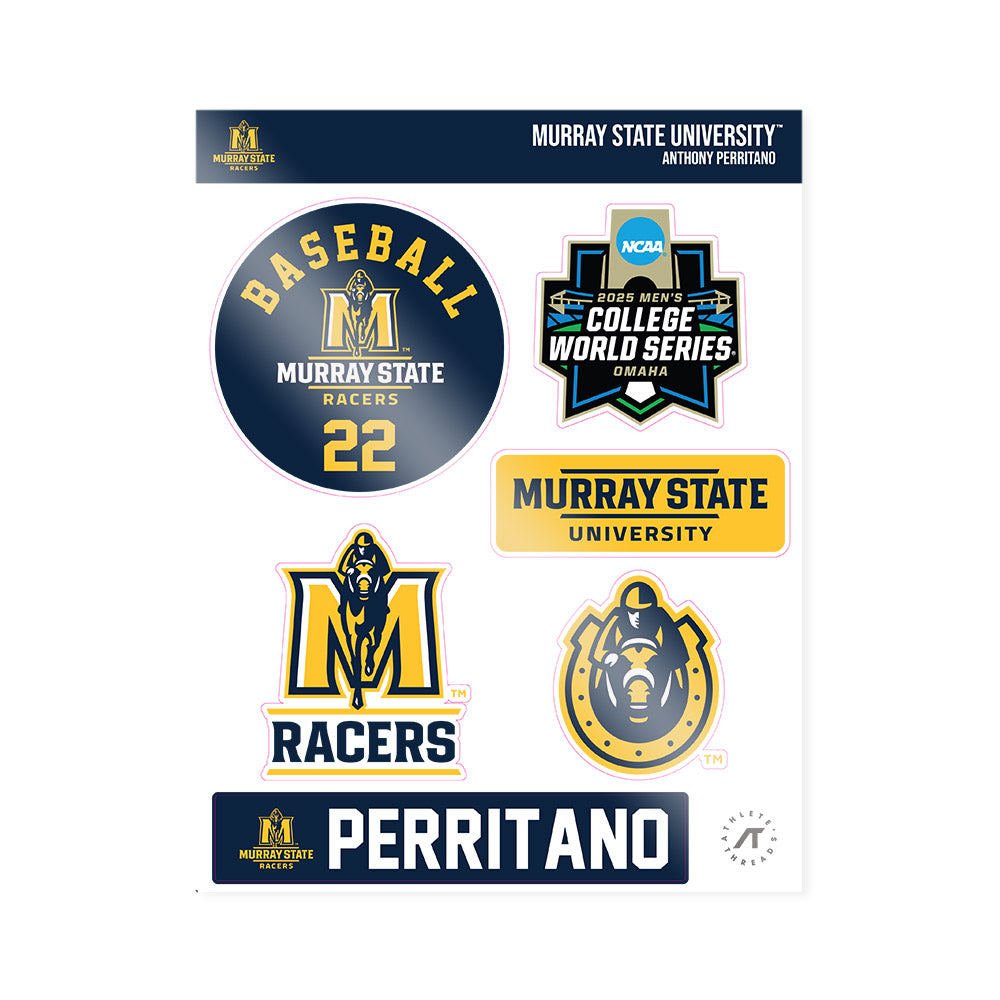 Murray State - NCAA Baseball : Anthony Perritano - World Series Sticker Sheet-0