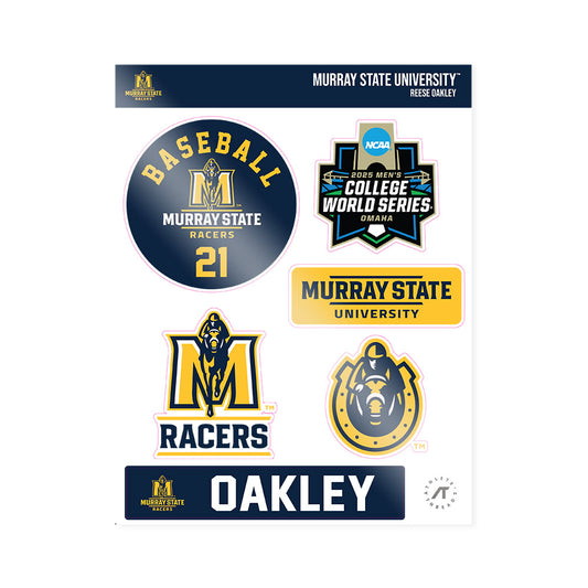 Murray State - NCAA Baseball : Reese Oakley - World Series Sticker Sheet-0