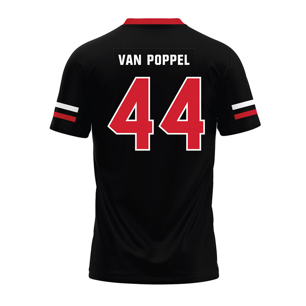 Nebraska - NCAA Football : Riley Van Poppel - Black Premium Football Jersey-1
