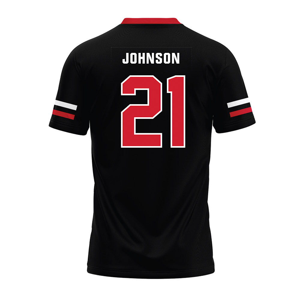 Nebraska - NCAA Football : Emmett Johnson - Black Premium Football Jersey-1