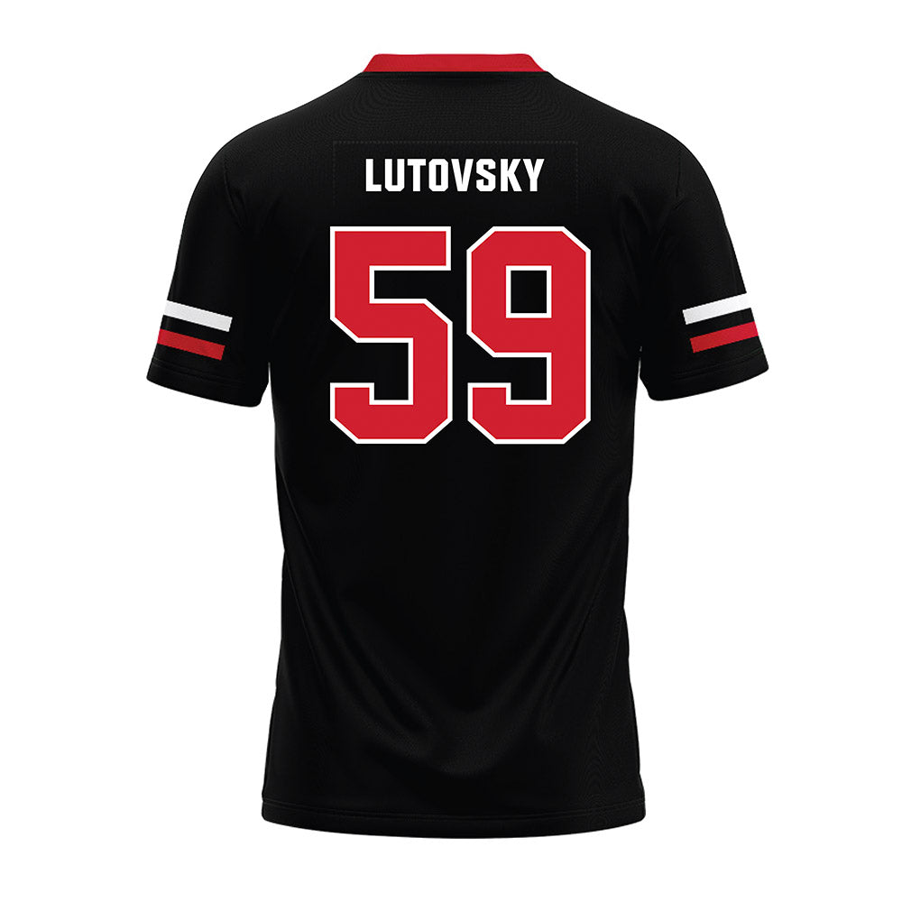 Nebraska - NCAA Football : Henry Lutovsky - Black Premium Football Jersey-1