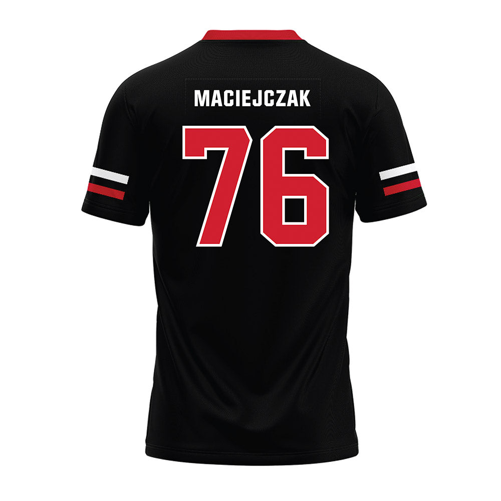 Nebraska - NCAA Football : Jason Maciejczak - Black Premium Football Jersey-1