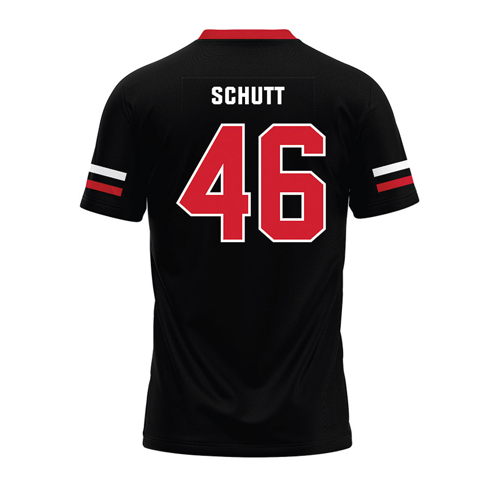 Nebraska - NCAA Football : Connor Schutt - Black Premium Football Jersey-1