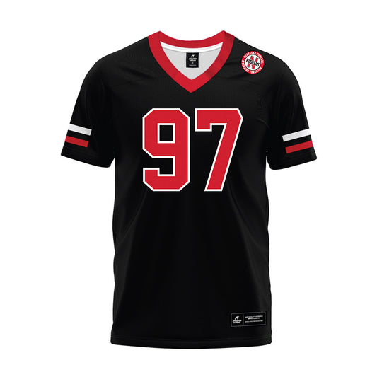 Nebraska - NCAA Football : Keona Davis - Black Premium Football Jersey-0