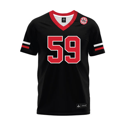 Nebraska - NCAA Football : Henry Lutovsky - Black Premium Football Jersey-0