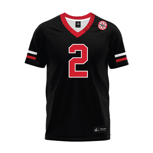 Nebraska - NCAA Football : Jacory Barney Jr - Black Premium Football Jersey-0