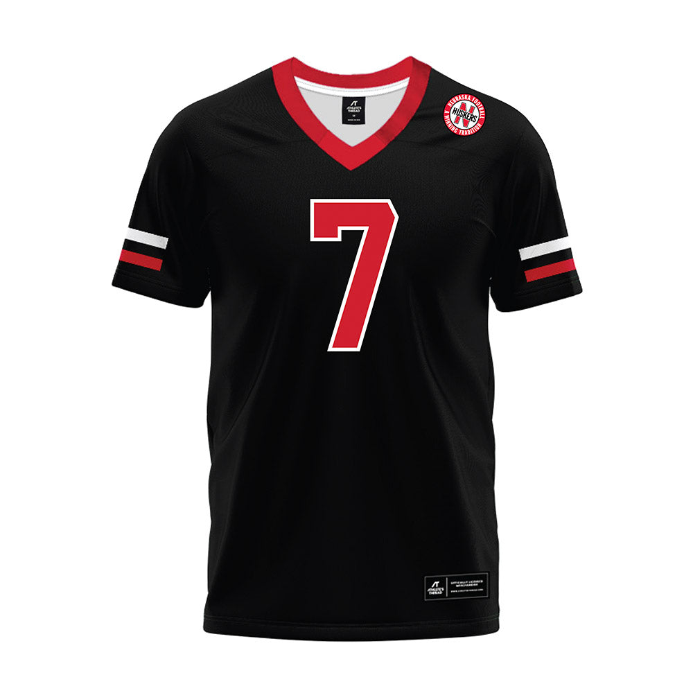 Nebraska - NCAA Football : Jeff Sims - Black Premium Football Jersey-0