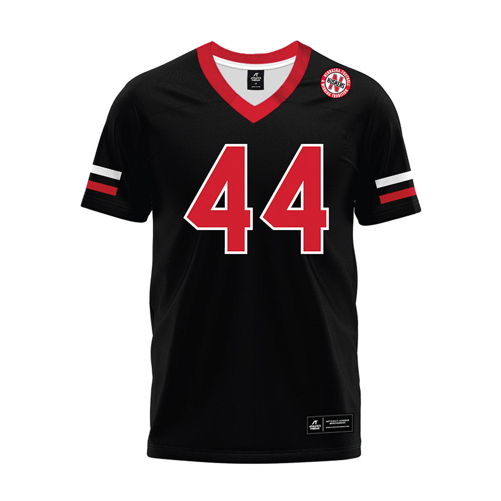 Nebraska - NCAA Football : Riley Van Poppel - Black Premium Football Jersey-0