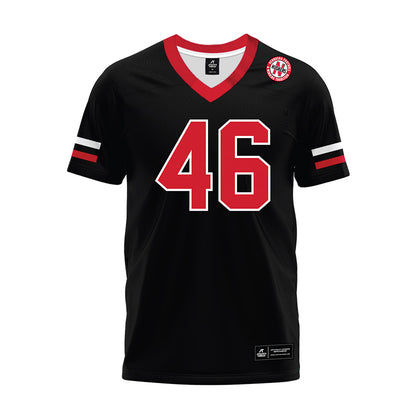 Nebraska - NCAA Football : Connor Schutt - Black Premium Football Jersey-0