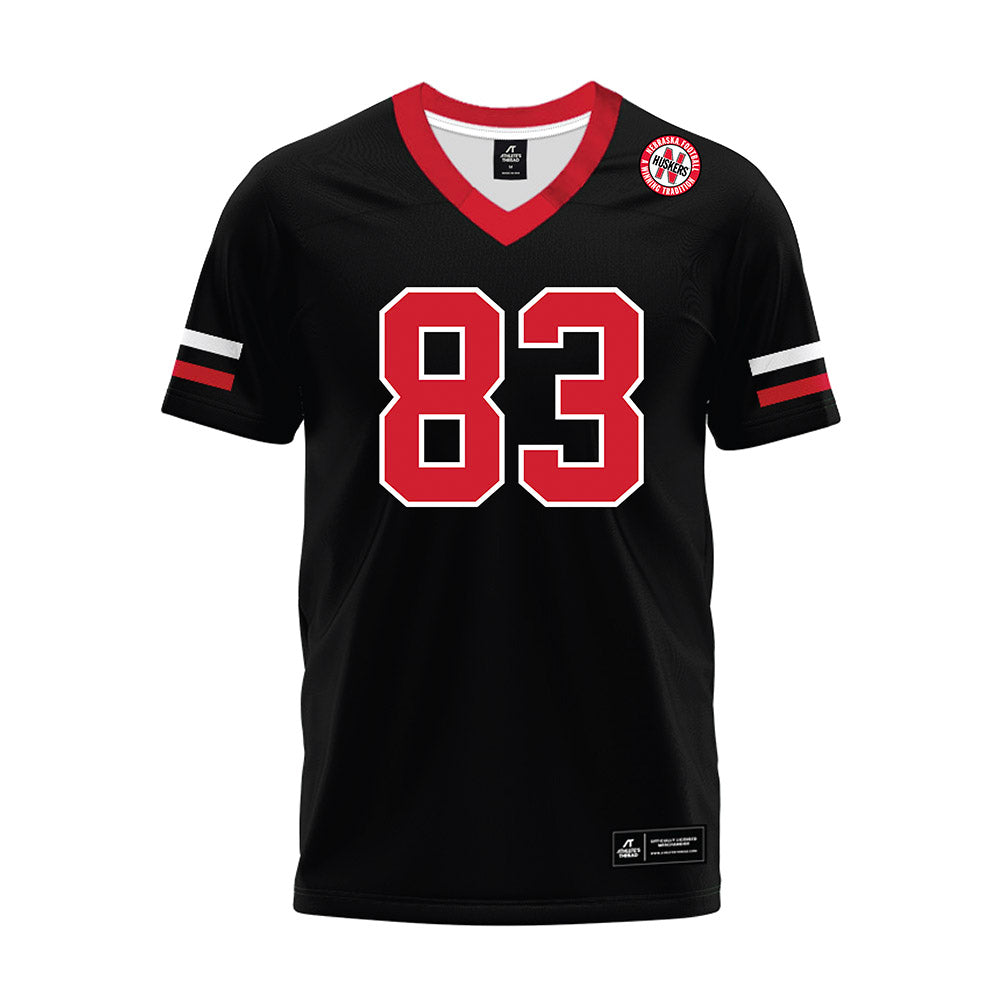 Nebraska - NCAA Football : Jake Appleget - Black Premium Football Jersey-0