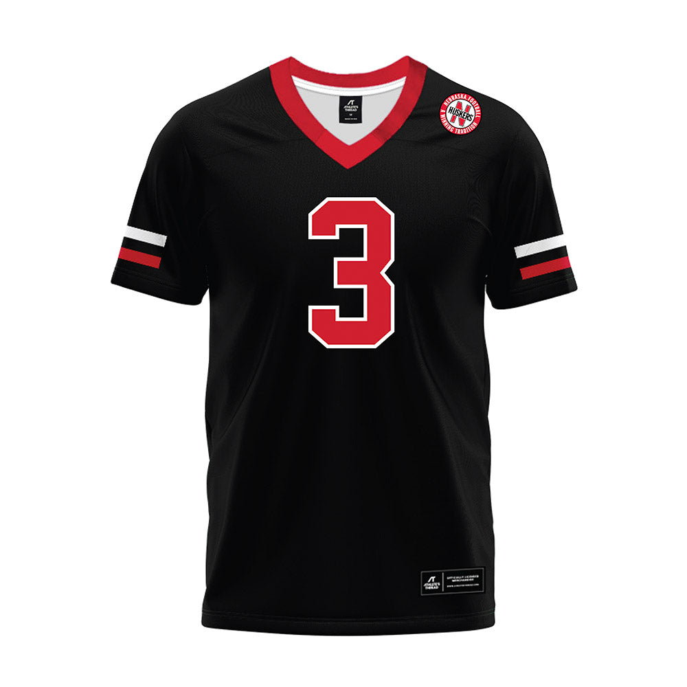 Nebraska - NCAA Football : Marques Buford Jr - Black Premium Football Jersey-0